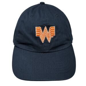Whataburger Strapback Baseball Cap Blue One Size Adjustable Embroidered Headmost